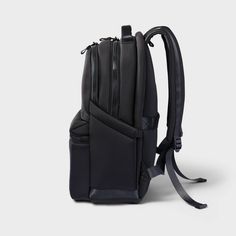 Why we're ALL IN: Unstructured backpack with laptop pocket for school and everyday use. Features main compartment with multiple interior and exterior pockets as well as two water bottle pockets for plenty of storage. Made in a solid color with water-resistant construction and zipper closures. All in Motion™: Inspiring the potential in every body. Black Nylon School Luggage, Black Nylon Backpack With Luggage Sleeve, Back To School Nylon Laptop Bag, Functional Nylon Backpack For Students, Waterproof Backpack For Students, Waterproof Student Backpack, Black Backpack For School With Luggage Sleeve, Black Backpack With Luggage Sleeve For School, Black School Backpack With Luggage Sleeve