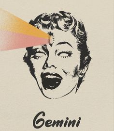 an image of a woman with her mouth open and the word genni on it