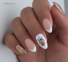 Nail Art Natale, Nail Noel Christmas, Nail December, Xmas Nails Simple, December Nails Ideas, 2023 Manicure, Navidad Nails, Manicure 2023, Nails December