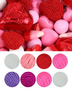 valentine's day candy with hearts and lollipops