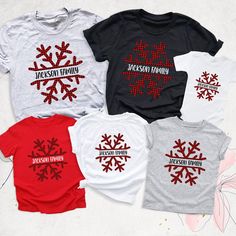 "Christmas Matching Shirt, Family Christmas Shirt, Snowflake Christmas Shirt, Plaid Christmas Family Shirt, Christmas Party Shirts for Family Hello, Thanks for your support. Your gladness comes first and all work is done with LOVE in here. Always keep your support, please:) Custom Snowflake Shirts are branded Bella+Canvas. Custom Snowflake Shirt Contents: - Solid colors: %100 Cotton. - Heather colors: %52 Cotton + %48 Polyester* This ultra-soft graphic tee is made from a comfortable cotton-poly Snowflake Shirt, Christmas Family Shirt, Soft Graphic, Christmas Party Shirts, Christmas Matching, Jackson Family, Snowflake Christmas, Family Christmas Shirts, Family Shirt