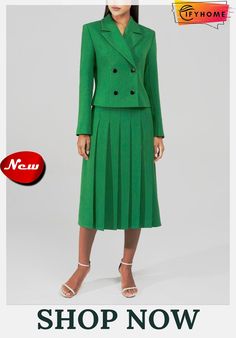 Daily Plain Green Regular Fit Elegant Skirt Fitted Green Pleated Midi Skirt, Fitted Green Pleated Skirt With Lining, Green Pleated Workwear Skirt With Lining, Green Relaxed Fit Pleated Skirt For Work, Chic Green Pleated Workwear Skirt, Pleated Fitted Skirt Suit For Fall, Fitted Pleated Skirt Suit For Fall, Green Pleated Skirt Lined For Workwear, Elegant Green Pleated Skirt For Workwear