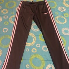 Never Worn New Without Sales Tags Adidas Steel Gray With Pink Stripes Track Pants M. Adidas Pink Sports Bottoms, Pink Adidas Sports Bottoms, Adidas Casual Pink Pants, Casual Adidas Pink Pants, Casual Pink Adidas Pants, Pink Stretch Adidas Bottoms, Fitted Pink Adidas Bottoms, Pink Adidas Pants For Loungewear, Adidas Pink Sports Pants