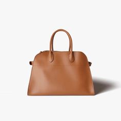 50441786523921|50441786556689 Classic Top Handle Satchel For Errands, Cognac Large Capacity Top Handle Satchel, Leather Weekender Bag With Top Handle, Cognac Top Handle Bag, Top Handle Weekender Bag For Shopping, Chic Brown Top Handle Weekender Bag, Hourglass Silhouette, Casual Tote, Cow Leather