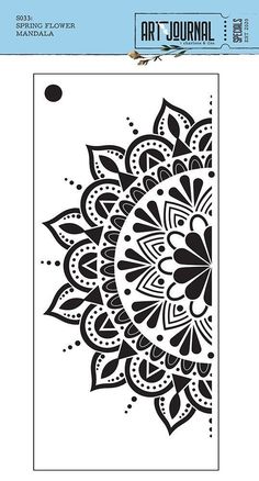 the crafter's workshop art journal stencil set is shown in black and white