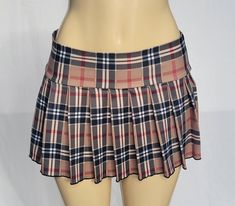 "JUNIOR to PLUS SIZE \"Choco\" Spandex PLAID MICRO MINI SKIRT 10\"-13\" LONG. (Choco) TO ENSURE YOU ORDER THE CORRECT SIZE SKIRT, PLEASE READ THIS CAREFULLY; THEN MATCH IT WITH SIZES. ALL OUR SKIRTS ARE ALWAYS MADE WITH A 3\" LONG WAITSBAND + THE LEGNTH OF THE SKIRT. OUR SKIRTS ARE ALL MADE TO ORDER AND THE LENGTH MAY SLIGHTLY CHANGE A FEW CENTIMETERS, BUT WE TRY TO BE AS ACCURATE AS POSSIBLE.  BELOW IF THE FINAL LENGTH OF THE SKIRT.  *XSMALL - Waistband measures 28\" around when fully closed. S Fitted Brown Pleated Tennis Skirt, Fitted Brown Lined Tennis Skirt, Fitted Brown Tennis Skirt, Brown Stretch Mini Skirt With Lining, Fitted Brown Tennis Skirt For Summer, Brown Stretch Mini Skirt, Fitted Brown Pleated Mini Skirt, Mini Skirt Plaid, Mini Rock