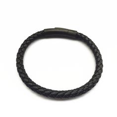 Macy’s Men's Black Leather Bangle Bracelet In Stainless Steel New With Tag Retail $110 Complement His Off-Duty Style With This Woven Leather Bracelet. Crafted In Stainless Steel, It Fastens With A Magnetic Closure. Approximate Length: 8-1/2 Inches. Black Leather Band Bracelet, Classic Leather Bracelets For Everyday, Modern Black Braided Bracelets For Everyday, Modern Black Braided Bracelet For Everyday, Masculine Everyday Jewelry With Leather Strap, Minimalist Black Braided Bracelet With Stainless Steel Clasp, Everyday Black Braided Bracelet With Leather Strap, Everyday Black Leather Braided Bracelet, Masculine Adjustable Black Band Bracelets