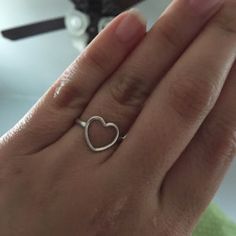 Buyer photo Angela, who reviewed this item with the Etsy app for iPhone. Love Ring Silver, Treble Clef Ring, Heart Shaped Ring, Open Heart Ring, How To Clean Silver, Silver Heart Ring, Midi Ring, Infinity Ring, Midi Rings