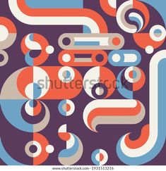 an abstract background with different shapes and colors