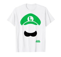 PRICES MAY VARY. Officially Licensed By Fifth Sun 14NNTD372C Lightweight, Classic fit, Double-needle sleeve and bottom hem Novelty White T-shirt For Streetwear, White Novelty T-shirt For Streetwear, Luigi Hat, Super Mario Bros Birthday, Super Mario Luigi, Mario Bros Birthday, Super Mario And Luigi, Mario Luigi, Kart Racing