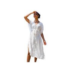 You'll love the boho style of this women's CUPSHE tassel trim swim cover-up dress. V-neck Dolman short sleeves Tassel accents Picot trimFIT & SIZING 49 1/2-in. approximate length Midi length Tie front elastic waistbandFABRIC & CARE Rayon, polyester Hand wash Imported Size: Small. Color: White. Gender: female. Age Group: adult. Swim Cover Up Dress, Women's Cover Up, Swim Cover, Plus Size Swimwear, Cover Up Dress, Womens Swimwear, Boho Style, Midi Length, Gender Female