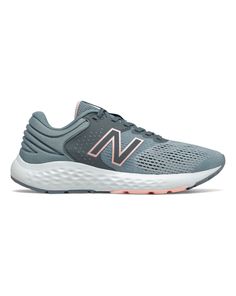 The New Balance 520 mixes a comfort and performance design that's ready for anything. With comfort and support as the priority, the women's running shoe features a soft midsole for added cushioning, a molded heel for extra support, and a rubber outsole for durability, making the 520 a go-to for any activity. We recommend purchasing one size bigger than your usual due to the fit of these trainers. New Balance 520, New Balance Style, Jd Williams, Simply Be, Womens Wellness, Lace Up Flat, New Balance Sneaker, Fashion Flats, Running Women