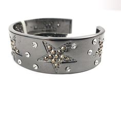 Inc Gunmetal Silver Bangle Bracelet W/ Rhinestones Brand: Inc Condition: Floor Model. Good Condition. Please See Pictures. Metal Crystal Bangle Bracelet With Rhinestones, Metal Rhinestone Bracelet For Gifts, Metal Rhinestone Cuff Bangle Bracelet, Metal Rhinestone Cuff Bangle, Metal Cuff Bracelet With Bling For Gift, Metal Bling Cuff Bracelet Gift, Party Jewelry With Rhinestones In Stainless Steel, Metal Bracelet With Diamond Accents For Parties, Adjustable Silver Cuff Bracelet With Diamond Accents