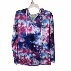 Bobbie Brooks Tie Dye Long Sleeve Hoodie Pullover In A Beautiful Pink, Purple, Blue And White Tie Dye Design. Item Features A Raw Edge V Neck And A Drawstring Hoodie. Item Is New Without Tags. (Nwot). Item Comes From Pet And Smoke Free Home. Size: Small Pit To Pit: Approx. 20.5 Inches. Questions? Please Contact Me. Bobbie Brooks, Dye Hoodie, Pink Purple Blue, Purple Tie Dye, Purple Tie, Tie Dye Long Sleeve, Tie Dye Designs, Hoodie Pullover, Tie Dye Hoodie