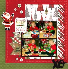 a scrapbook page with a christmas theme