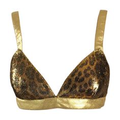 Gianni Versace F/W 1994 Runway Vintage Leopard Gold Textured Bra Bralette Bustier Crop Top Please note size tag is missing. Elegant Fitted Gold Bra, Fitted Triangle Top Party Bra, Fitted Triangle Top Bra For Evening, 90s Fashionista, Fashion Png, Runway Vintage, Gold Bra, Dior Boutique, Versace Top