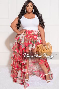 Polyester% 100Model is wearing 1x Blue Two Piece, Sleeveless Suit, Plus Size Two Piece, Chic Pink, Tier Skirt, White Fashion, Olivia Mark, Pink Fashion, Fashion Set