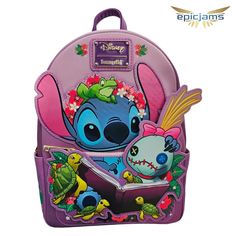 Loungefly Disney Lilo & Stitch Scrump Book Mini Backpack Brand New With Tags Size: Mini / Approx. (9" W X 10" H X 4" D) Exclusive Our Reputation Is Extremely Important, And We Are Devoted To Ensure You Can Buy With Full Confidence Any Questions Feel Free To Contact Us Disney Purple Bags For Back To School, Purple Disney Bags For Back To School, Disney Purple Back To School Bag, Themed Purple Travel Bags, Disney Purple Backpack, Disney Purple Travel Backpack, Purple Disney Backpack, Disney Bags For Daily Use And Back To School, Purple Backpack For Disney Trips