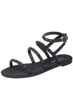 Black Studded Jelly Buckle Sandals Black Ankle Strap Jelly Sandals For Summer, Casual Sandals With Adjustable Strap For Party, Adjustable Black Jelly Sandals For Summer, Jelly Shoes, Buckle Sandals, Jelly Sandals, Fall Shopping, Fall Collections, Gladiator Sandals