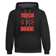 Unisex Contrast Hoodie | Fruit of the Loom | Fabric Content: 60% cotton / 40% polyester Badminton Art, Badminton Tournament, Touch Down, Contrast Hoodie, Mountain Shirt, Camping Humor, Sports Apparel, Hoodie Design, Badminton