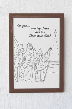 a card with an image of two men standing next to each other and the text are you seeking jesus, who was there?