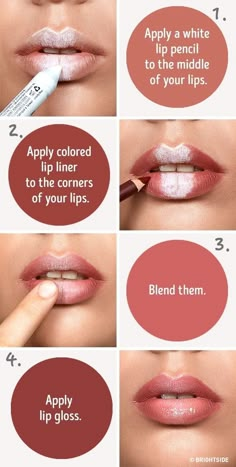 Makeup Tips Lips, Huda Beauty Lipstick, Make Up Mata, Apply Lip Gloss, White Lips, Makeup Tip, Smink Inspiration