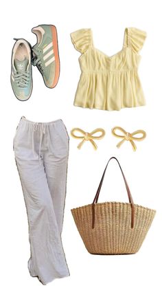 💛 Yellow Outfit, Yellow Top, Really Cute Outfits, Summer Fashion Outfits, Casual Style Outfits, Mode Inspiration