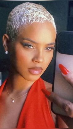 Short Hair And Hats Black Women, Ultra Short Hairstyles For Women, Super Short Hair Black Women, Blonde Buzz Cut Black Women, Women With Fades, Black Women Buzzcut, Alopecia Hairstyles Black Women, Black Women Buzzcut Short Hair, Platinum Blonde Twa