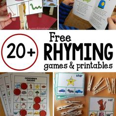 free rhyming games and printables for kids