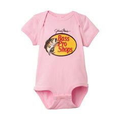 Start them off right with the Bass Pro Shops� Woodcut Logo Short-Sleeve Bodysuit for Babies. Part of the Bass Pro baby clothes collection, this Bass Pro bodysuit for babies sports soft, stretchy fabric that stands up to playtime, naps, and overnight. The iconic leaping-bass logo appears front and center, letting baby proudly display the undisputed leader in all things outdoors. A 3-snap crotch placket allows easy access. Lapped shoulder enhance comfort and provide easier on/off. Our Bass Pro log Woodcut Logo, Bass Logo, Pro Logo, Logo Baby, Baby Learning, Short Sleeve Bodysuit, Clothes Collection, Kids Tops, Good Brands