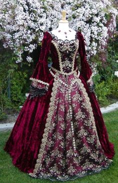 Gaun Abad Pertengahan, Fest Outfits, Old Fashion Dresses, Old Dresses, Medieval Dress, Vintage Gowns, Medieval Fashion