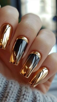 Stile Boho Chic, Gold Nail Designs, Fancy Nails Designs, Nagel Tips, Luxury Nails, Fancy Nails