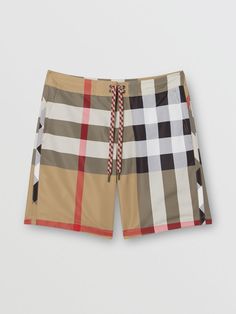 Men’s Swimwear | Burberry United States Burberry Swim, Burberry Shorts, Sea Clothes, Print Swimsuit, Designer Shorts, Plaid Shorts, Burberry Men, Thom Browne, Paul Smith