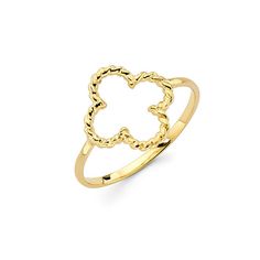 14K Solid Gold Clover Ring, Clover Ring, Clover, Flower, Floral, Irish, Luck, Four Leaf Clover Evil Eye Ring Gold, Irish Luck, Clover Ring, Clover Flower, Ringe Gold, Evil Eye Ring, Clover Earrings, Trendy Ring, Pretty Rings