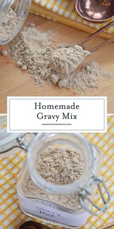 homemade gravy mix in a glass jar