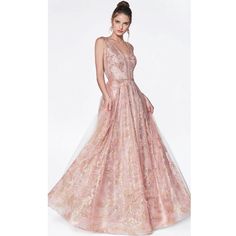 This Formal Long Dress Features A Beautiful Glitter Pattern, Beaded Bodice, Deep V Neckline And Backline, With Back Zipper Closure. Silky Prom Dress, Royal Blue Halter Dress, Cinderella Divine Dresses, Formal Long Dress, Gold Formal Dress, Windsor Dresses Prom, Red Evening Gown, Blue Halter Dress, Rose Gold Dress