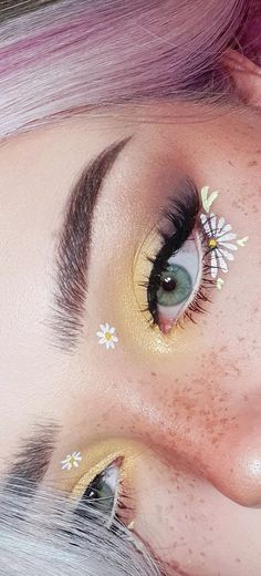 Hippie Makeup, Flower Makeup, Rave Makeup, Fun Makeup, Ethereal Makeup