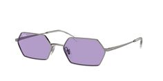 PRICES MAY VARY. FRAME FEATURES: RB3728 Yevi sunglasses feature a hexagonal, gunmetal frame with violet bio-nylon lenses. SUSTAINABILITY: The Bio-Nylon lenses are made with 40% bio-based materials derived from renewable sources such as castor oil. 100% UV PROTECTION: To protect your eyes from harmful UV rays, these Ray-Ban sunglasses include lenses that are coated with 100% UV protection. CASE & CLEANING CLOTH INCLUDED: Each pair of Ray-Ban sunglasses come with a cleaning cloth and case to clean Hexagonal Sunglasses, Contact Lens Cases, Renewable Sources, Versace Glasses, Burberry Glasses, Shapes For Kids, Glasses Brands, Johnson And Johnson, Oval Faces