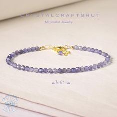 Iolite Delicate Beaded 4MM Gemstone Skinny Bracelet Adjustable Minimalist Bracelet Tiny Bead Stone Bracelet Yoga Crystal Dainty Bracelet for Girlfriend Christmas Gift Material : Iolite , Natural Quartz, Natural Crystal, Raw Stone Quality: AAA+ Length: fit for 6.3 ~ 7.3 inches wrists Beads size: 4mm Size: Adjustable + Free gift bag Your bracelet will arrive beautifully packaged in a gift bag ,The bracelet is adjustable. All beads are carefully selected. It is a unique and meaningful gift for yourself or someone special. Perfect cool gift that anyone will love! These happy bracelet can't help but make you smile! Add to cart today!this is one you might want to keep yourself, but would make a wonderful gift to anyone.   As you can see this is a real unique piece! this is so we ll priced and ma Minimalist Crystal Bracelet With Faceted Beads For Everyday, Delicate Adjustable Bracelet With Faceted Beads, Minimalist Everyday Crystal Bracelet With Faceted Beads, Adjustable Faceted Beaded Bracelets Minimalist Style, Minimalist Crystal Bracelet With Faceted Beads, Dainty Adjustable Bracelet With Faceted Beads, Dainty Adjustable Crystal Bracelet With Round Beads, Adjustable Faceted Crystal Bracelet For Everyday, Minimalist Adjustable Faceted Beaded Bracelets