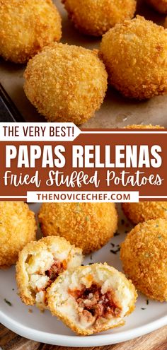 the very best paas rellenas filled with meat and cheese, served on a white plate