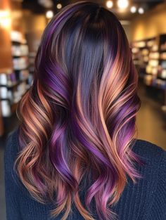 Stunning Fall Hair Color Ideas for 2024: Embrace Autumn with Rich, Warm Hues Hair Color Trending Now, Colored Roots With Brown Hair, Dramatic Multi Dimensional Hair Color, Scorpio Hair Color, Light Brown To Red Ombre Hair, Haircolor 2024 Fall, Striking Hair Color Highlights, Pops Of Color In Hair, Fall Fashion Hair Color