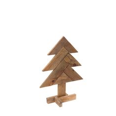 a wooden christmas tree on a white background