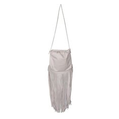 Bag measures approx. 13.25" L × 1.5" W × 9.75" H Vegan leather Trendy Beige Shoulder Bag With Fringe, Chic Beige Fringe Shoulder Bag, Chic Travel Bag With Fringe, Trendy Fringed Satchel Shoulder Bag, Trendy Fringe Satchel Shoulder Bag, Chic Fringe Bags For Fall, Chic Travel Hobo Bag With Fringe, Chic Travel Bucket Bag With Fringe, Chic Fringe Hobo Bag For Travel