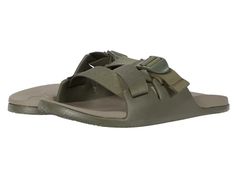 The Chaco® Chillos Slide has a vegan-friendly construction and boasts the iconic Z/Straps with cinch buckle for a comfortable sandal design..Slip-on sandal made of a polyester jacquard webbing straps with synthetic trims..Strappy sandal with ladder lock buckles for easy adjustments and a secure fit..LUVSEAT™ EVA footbed and high-rebound EVA midsole provide superior underfoot cushioning, arch support, and shock absorption..High-abrasion EVA outsole for reliable traction..Imported..Product measurements were taken using size 15, width D - Medium. Please note that measurements may vary by size..Measurements: Weight: 9 oz Green Slides For Outdoor Spring Wear, Green Slides For Spring Outdoor, Green Casual Sport Sandals With Adjustable Strap, Casual Green Sport Sandals With Adjustable Strap, Adjustable Slides With Textured Footbed For Outdoor, Adjustable Fit Sandals With Straps For Summer, Nylon Open Toe Beach Sandals, Green Summer Sport Sandals With Adjustable Strap, Summer Slide Sandals For Outdoor Activities