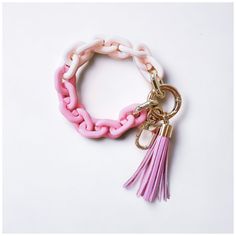 Introducing our Jumbo Chain Pink Keychain – a compact accessory that packs a punch of style! This keychain features oversized links in a vibrant pink hue, adding a pop of color to your everyday essentials. The jumbo chain design not only looks trendy but also ensures that your keys are easy to spot in your bag or pocket. Elevate your key game with this chic and practical accessory – because small details can make a big impact! Free shipping and gift with purchase! Trendy Pink Keychain For Everyday Use, Trendy Pink Chunky Chain Jewelry, Pink Keychain With Key Leash, Pink Chunky Link Chain Jewelry, Pink Chunky Chain Link Jewelry, Trendy Pink Jewelry With Chain Strap, Trendy Pink Link Jewelry, Trendy Pink Everyday Keychains, Pink Keychain