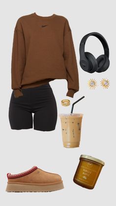 Athleisure Outfits Summer, Cute Travel Outfits, Cute Outfits With Leggings, Chic Aesthetic, Comfy Chic, Cute Outfits For School, Chill Outfits, Causual Outfits