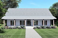 this is an artist's rendering of the small cottage style house plans for ranch homes