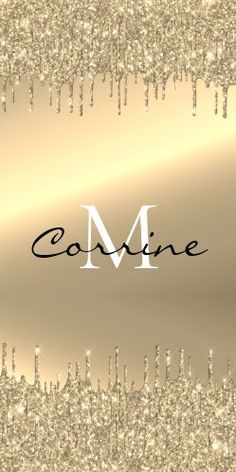 a gold background with the name connie on it