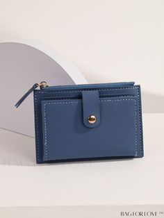 BagForLove - Compact Womens Short Wallet: Minimalist Foldable PU Coin Purse with Card Slots in Solid Colors Product Description Closure Type Zipper Color Blue Pattern Type Plain Material PU Leather Type Classic Card Holder Style Fashionable Features Lightweight Composition 100% Polyurethane Size Chart INCH CM Bag Height Bag Length Bag Width 3.7 inch 5.5 inch 0.2 inch Bag Height Bag Length Bag Width 9.5 cm 14 cm 0.5 cm Details Pictures Similar Products h2 { text-align: center; } /* æ¢è¡ */ li{ white-space: normal; word-break: break-all; word-wrap: break-word; } .red-box { width: 100%; display: flex; flex-direction: row; flex-wrap: wrap; justify-content: center; } .red-box > div { width: 190px; height: 250px; margin: 10px; } .red-box > div > a > img { width: 190px; height: 250px; } .size-b Casual Blue Bags With Card Slots, Versatile Blue Wallet Perfect For Gifts, Casual Blue Coin Purse For Daily Use, Versatile Blue Wallet For Gift, Trendy Blue Coin Purse For Daily Use, Versatile Blue Wallet For Everyday Use, Light Blue Rectangular Bags With Card Slots, Light Blue Wallet With Card Slots For Everyday Use, Casual Blue Wallets For Daily Use