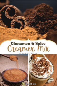 cinnamon and spice creamer mix in a bowl